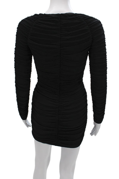 Michael Costello x Revolve Womens Bodycon Black Long Sleeve Dress Size S