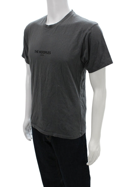 The Kooples Mens Basic Gray Cotton Crew Neck Short Sleeve T-Shirt Size M