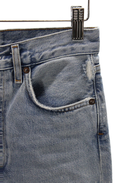 Agolde Womens Straight Blue Jeans 100% Cotton High Rise Size 24