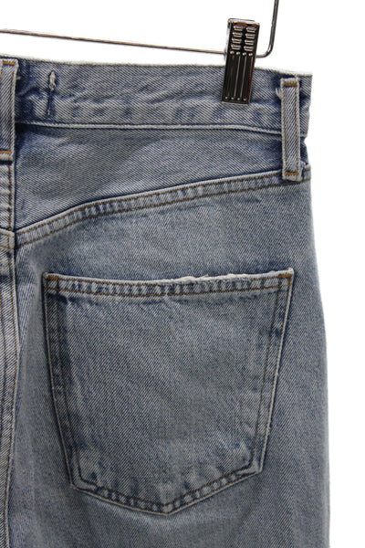 Agolde Womens Straight Blue Jeans 100% Cotton High Rise Size 24
