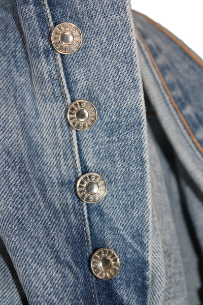 Agolde Womens Straight Jeans Blue High Rise Button Fly Size 25