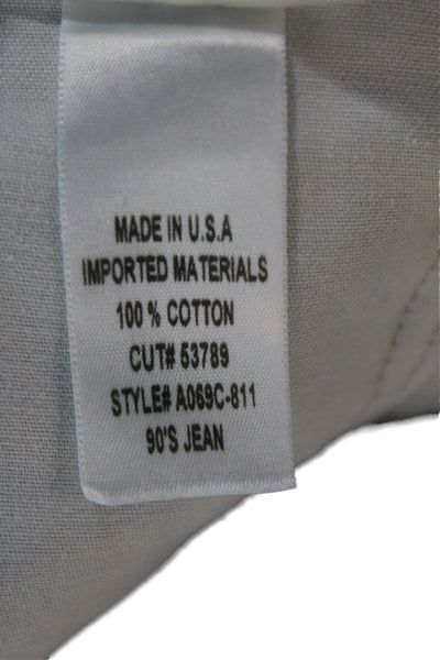 Agolde Womens Straight Jeans Blue High Rise Button Fly Size 25