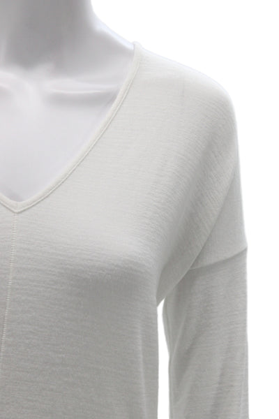 Rag & Bone Women Pullover Sweater V-Neck Long Sleeve White Size S
