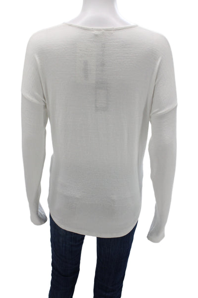 Rag & Bone Women Pullover Sweater V-Neck Long Sleeve White Size S