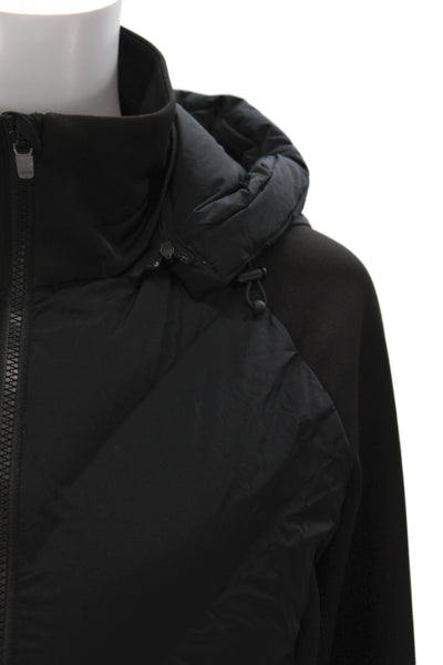 Athleta Women Basic Jacket Black Nylon Zip Closure Athleisure Size M