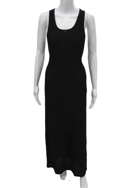 Ralph Ralph Lauren Women Maxi Black Knit Sleeveless Scoop Neck Long Dress Size S