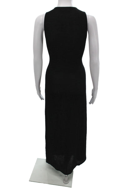 Ralph Ralph Lauren Women Maxi Black Knit Sleeveless Scoop Neck Long Dress Size S