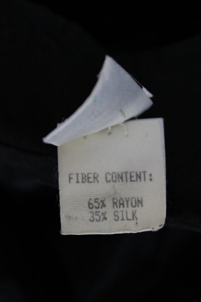 Richard Tyler Women Sheath Dress Black Square Neck Zip Knee Length Size 10