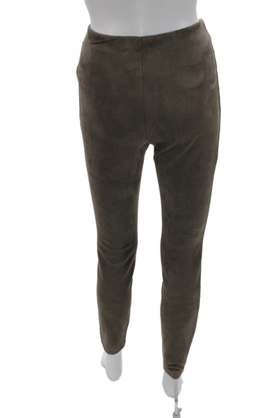 Vince Women Brown Suede Ankle Leggings 27in Inseam Minimalist Size 10