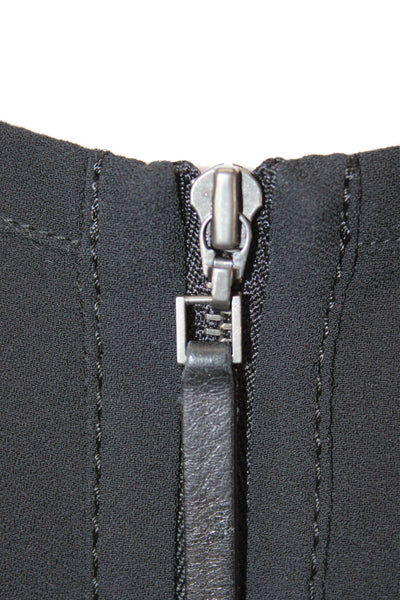 Helmut Lang Women Black Sleeveless Tank Crewneck Basic 75% Viscose Zip Size M