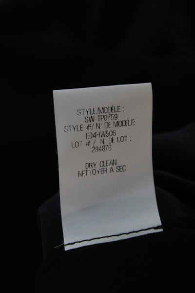 Helmut Lang Women Black Sleeveless Tank Crewneck Basic 75% Viscose Zip Size M