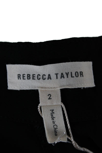 Rebecca Taylor Women Black Viscose Pants Size 2