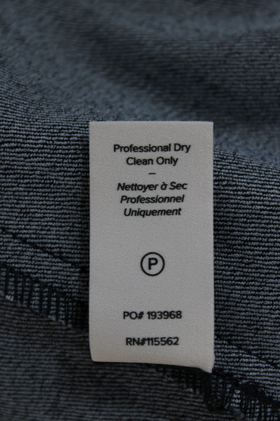 Cinq à Sept Women Blue Basic Jacket 3/4 Sleeve Zip Closure Size XS