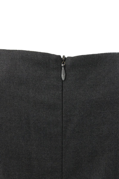 Luca Luca Womens Sheath Wool Dress Gray Sleeveless Round Neck Knee Size 44