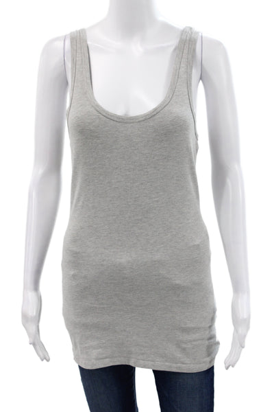 Standard James Perse Women Gray Scoop Neck Sleeveless Basic Tank Size 2