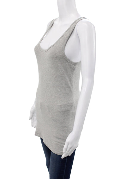 Standard James Perse Women Gray Scoop Neck Sleeveless Basic Tank Size 2