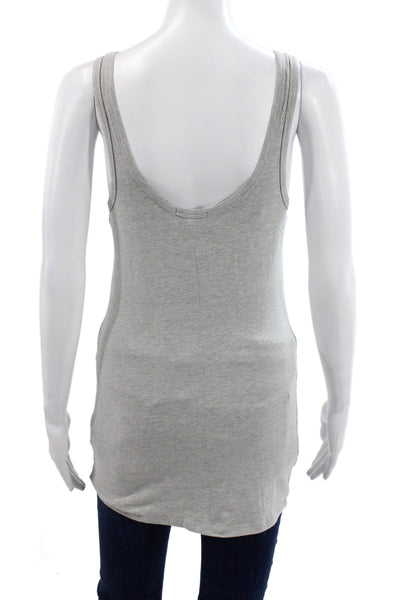 Standard James Perse Women Gray Scoop Neck Sleeveless Basic Tank Size 2