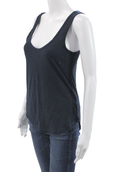 Standard James Perse Women Black Cotton Scoop Neck Sleeveless Basic Tank Size 0