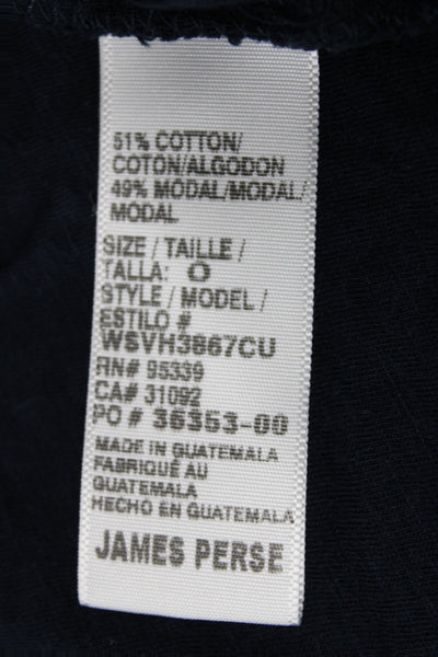 Standard James Perse Women Black Cotton Scoop Neck Sleeveless Basic Tank Size 0
