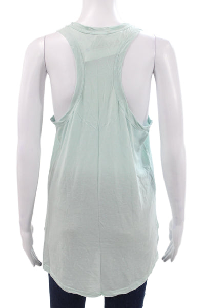 Standard James Perse Women Basic Green Cotton Scoop Neck Sleeveless Tank Size 2