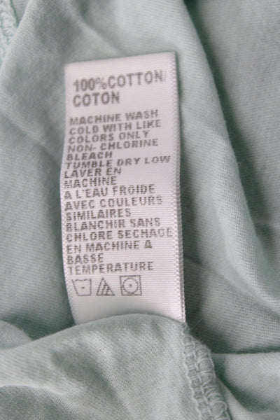 Standard James Perse Women Basic Green Cotton Scoop Neck Sleeveless Tank Size 2