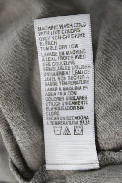 Standard James Perse Womens Basic Gray Scoop Neck Cotton Sleeveless Tank Size 2