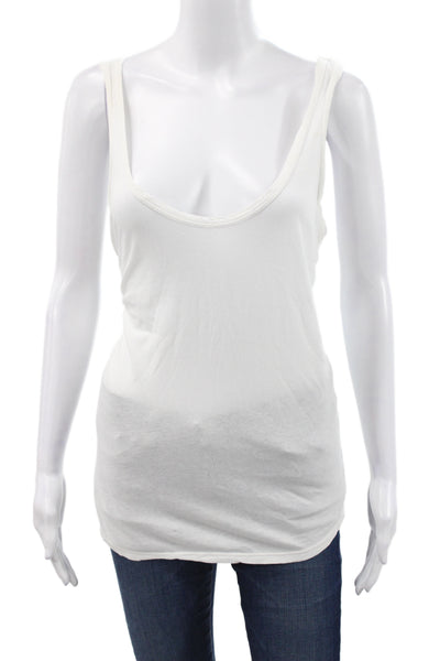 Standard James Perse Womens Basic White Cotton Scoop Neck Sleeveless Tank Size 3