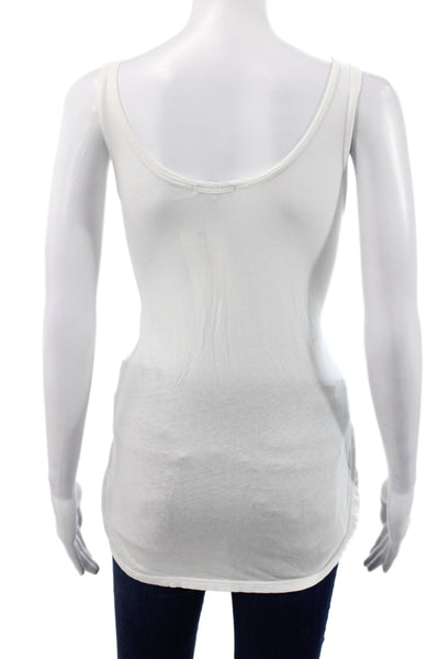 Standard James Perse Womens Basic White Cotton Scoop Neck Sleeveless Tank Size 3