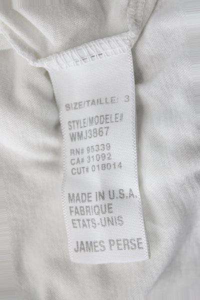 Standard James Perse Womens Basic White Cotton Scoop Neck Sleeveless Tank Size 3