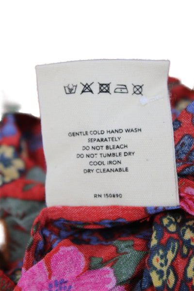 Spell And The Gypsy Women Boho Floral Rayon Camisole Scoop Neck Button Size S