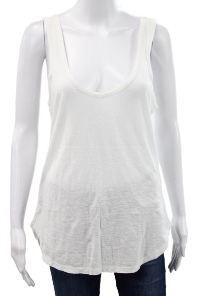 Standard James Perse Womens Basic White Cotton Scoop Neck Tank Size 2