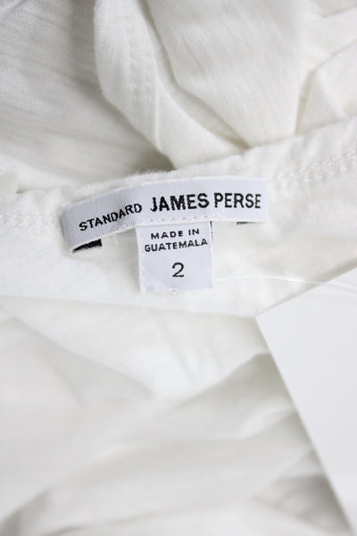 Standard James Perse Womens Basic White Cotton Scoop Neck Tank Size 2