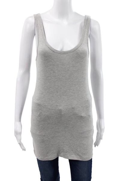 Standard James Perse Womens Gray Cotton Scoop Neck Basic Tank Sleeveless Size 3