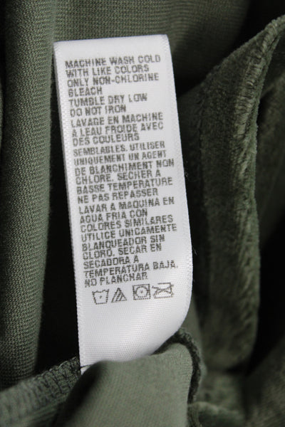 Standard James Perse Women Basic Green Square Neck Long Sleeve Tee Size 3