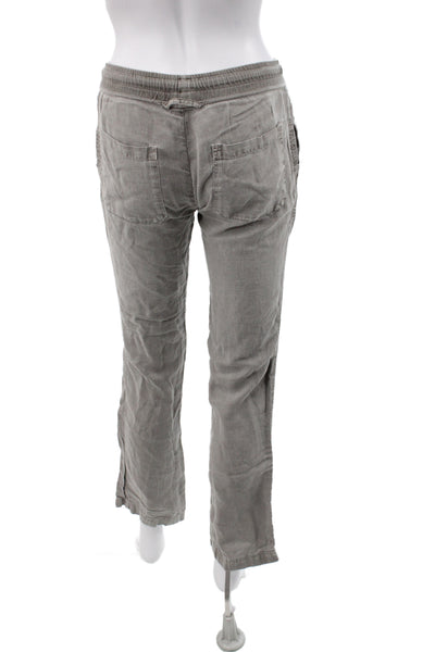 Standard James Perse Womens Jogger Pants Gray Linen Drawstring Size 0
