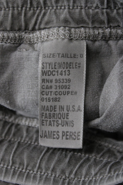 Standard James Perse Womens Jogger Pants Gray Linen Drawstring Size 0