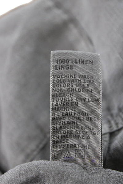 Standard James Perse Womens Jogger Pants Gray Linen Drawstring Size 0