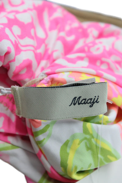 Maaji Womens Green Floral Swim Bottoms Size M
