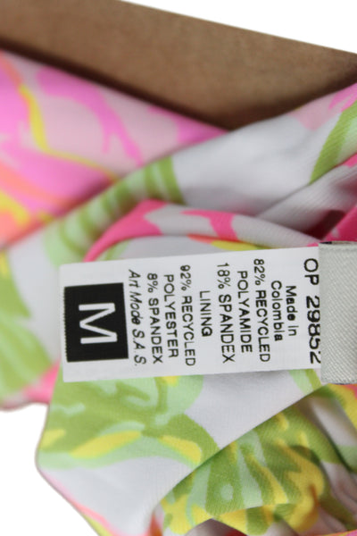 Maaji Womens Green Floral Swim Bottoms Size M