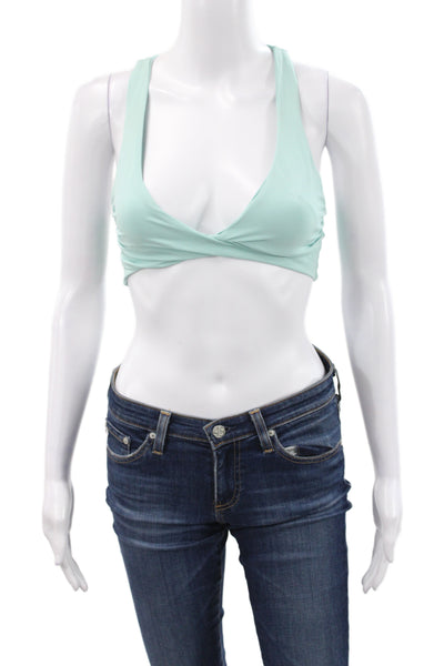 L Space Womens Green Beach Swim Top Size M