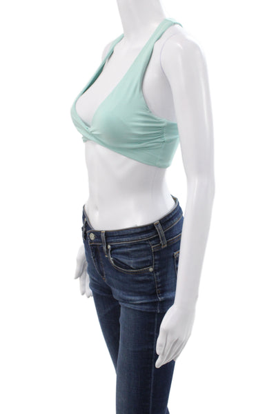 L Space Womens Green Beach Swim Top Size M