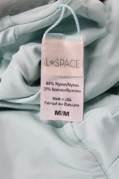 L Space Womens Green Beach Swim Top Size M