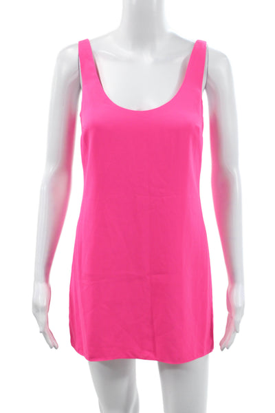 Amanda Uprichard Women Pink Shift Dress Sleeveless Scoop Neck Short Size PP
