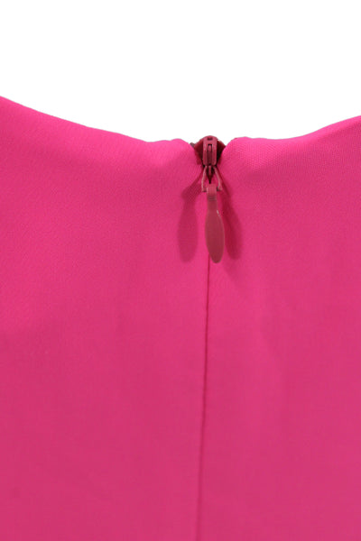 Amanda Uprichard Women Pink Shift Dress Sleeveless Scoop Neck Short Size PP