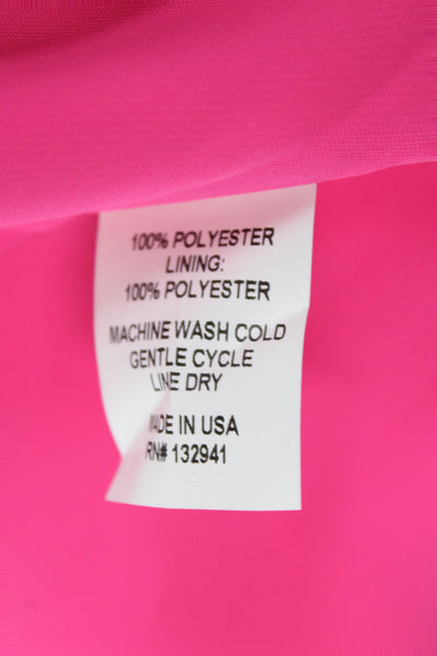 Amanda Uprichard Women Pink Shift Dress Sleeveless Scoop Neck Short Size PP