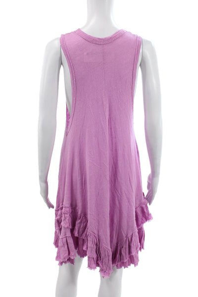 We The Free Womens Tank Dress Pink Linen Scoop Neck Boho Size S