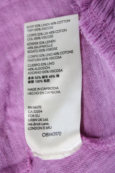 We The Free Womens Tank Dress Pink Linen Scoop Neck Boho Size S