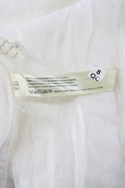 FP One by Free People Women Mini White Halter Cotton Sleeveless Dress Size M