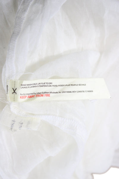 FP One by Free People Women Mini White Halter Cotton Sleeveless Dress Size M
