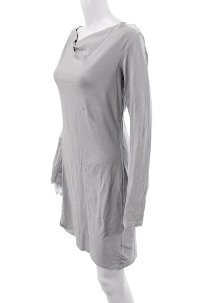 Standard James Perse Womens T-Shirt Dress Gray Cowl Neck Long Sleeve Size 3